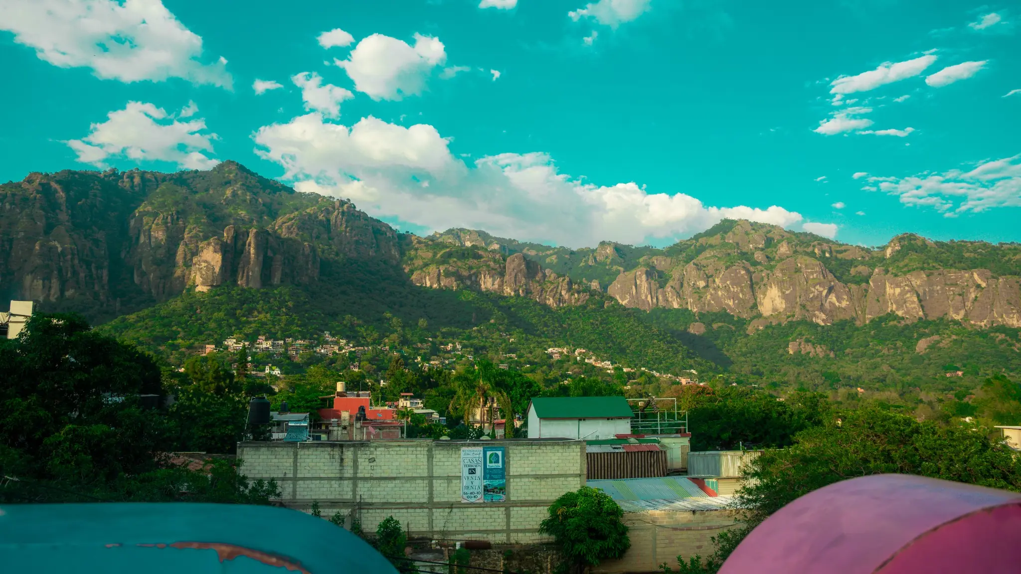 Mountain range beneath a vivid sky